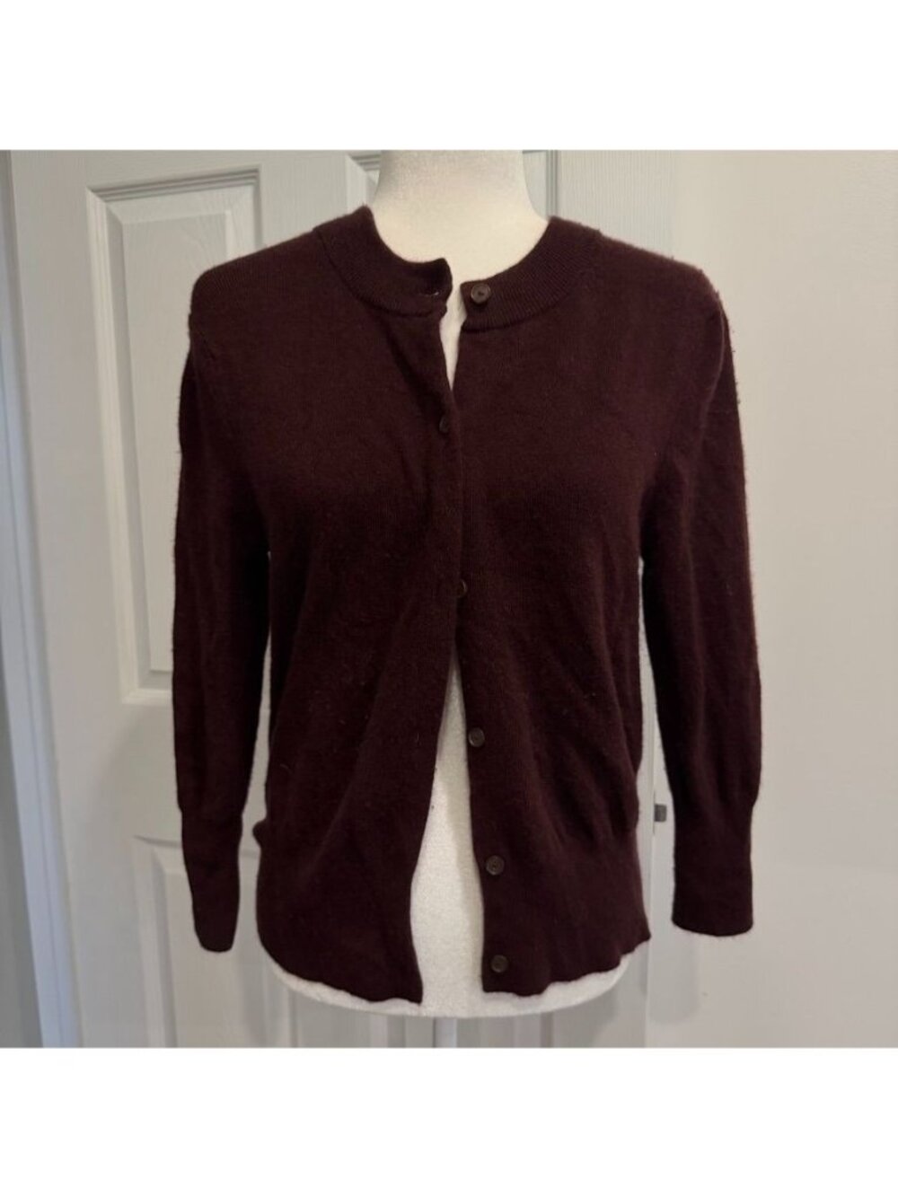 VINCE Cashmere Wool Burgundy Cardigan Size Small